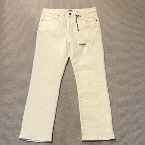Mica- Denim White Straight Leg Jeans
